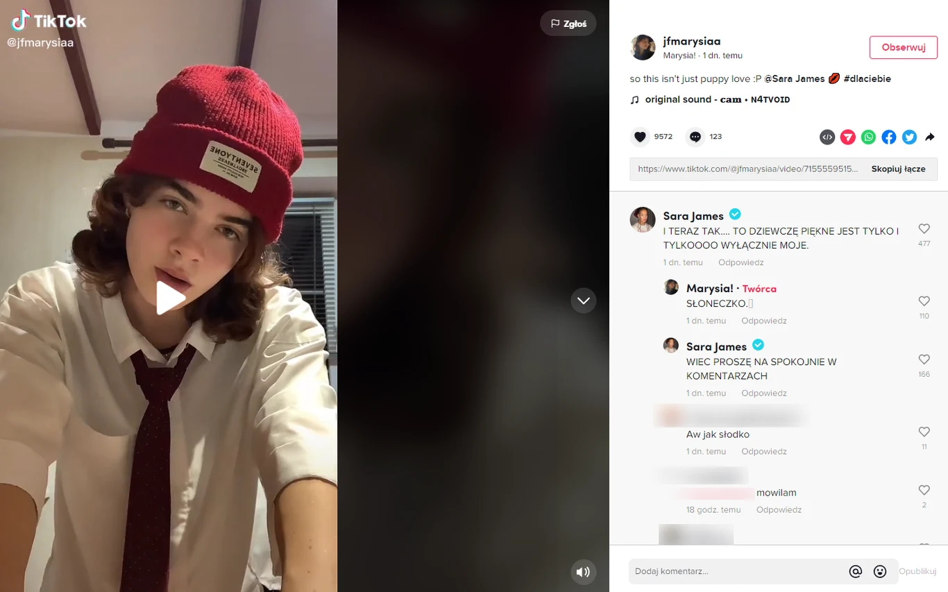 Marysia, dziewczyna Sary James. TikTok Marysia @jfmarysiaa Marysia, dziewczyna Sary James. TikTok Marysia @jfmarysiaa