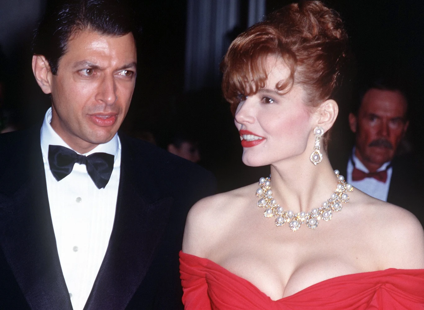 Jeff Goldblum i Geena Davis w 1990 roku Jeff Goldblum i Geena Davis w 1990 roku