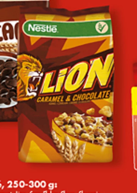 Nestlé Lion Płatki śniadaniowe karmel i czekolada 250 g
