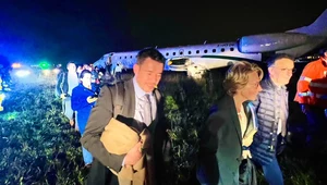 Minister została ewakuowana z maszyny, która wypadła z pasa