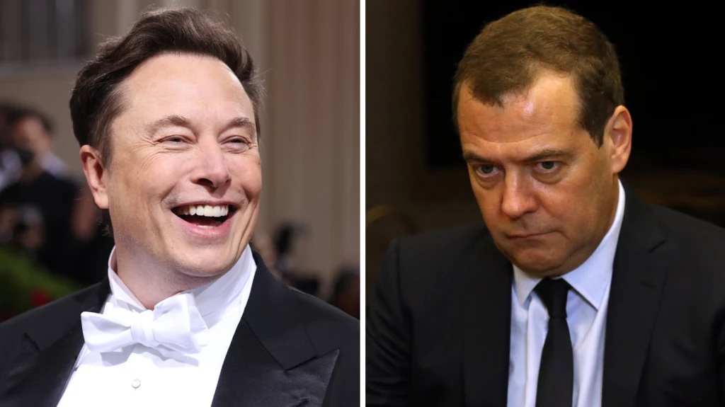 Elon Musk i Dmitrij Miedwiediew Elon Musk i Dmitrij Miedwiediew