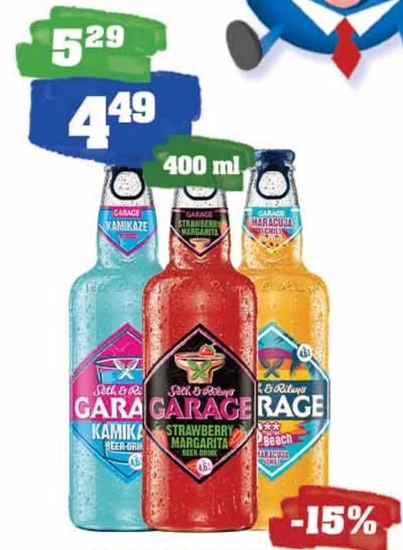 Seth & Riley's Garage Mix piwa i napoju o smaku blue curacao i limonki 400 ml
