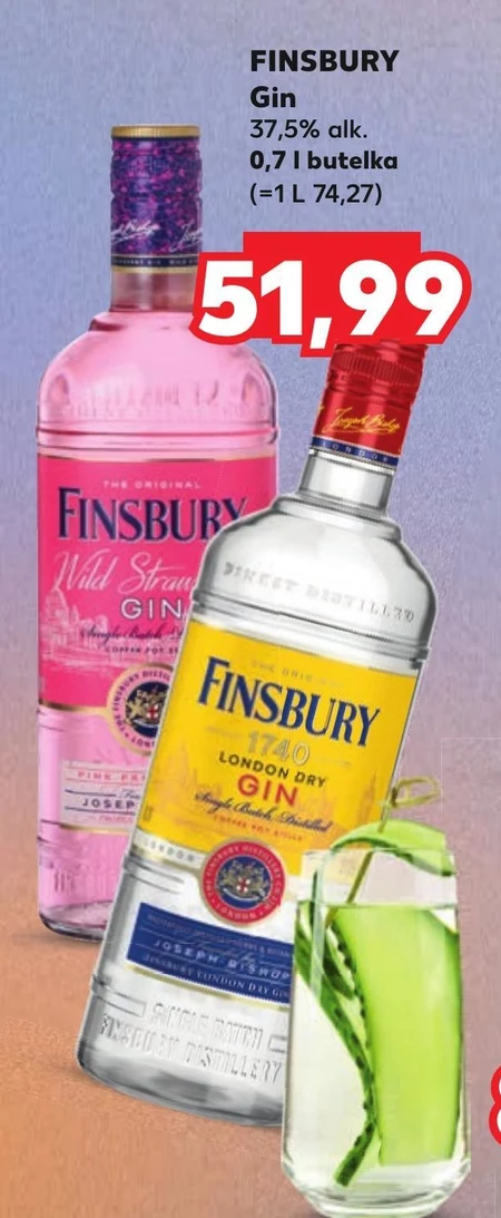 Finsbury Wild Strawberry Gin 0,7 l