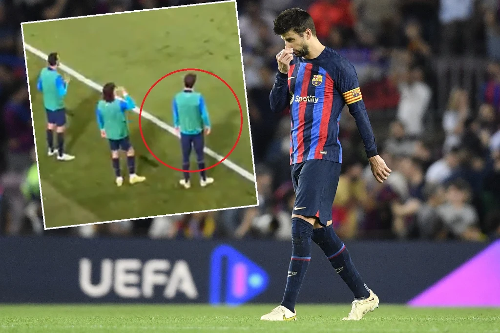Zachowanie Gerarda Pique za linią boczną boiska w trakcie meczu Barcelona - Villareal oburzyło kibiców
