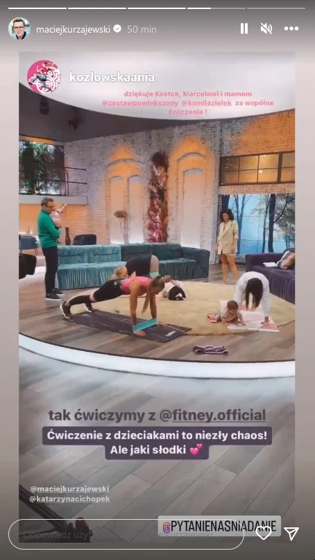 Kurzajewski udostępnił wideo z nagrania "Pytania na śniadanie"