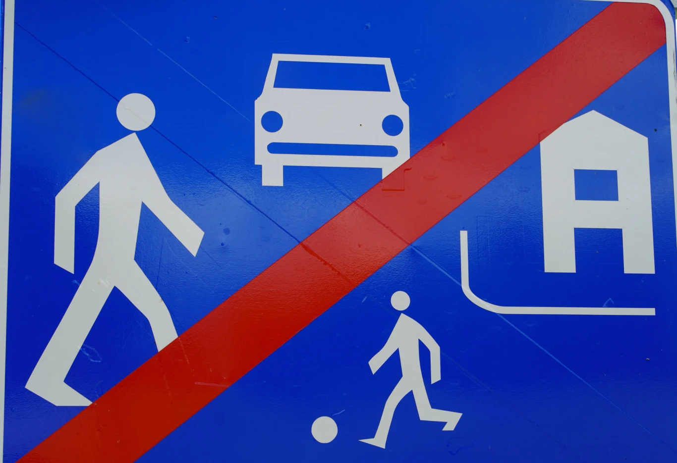 Znak D-41 "koniec strefy zamieszkania"