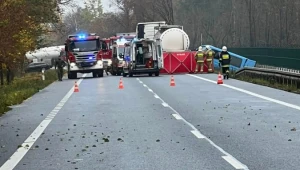 Wypadek pod Sochaczewem, w zderzeniu busa z ciężarówką zginęły dwie osoby