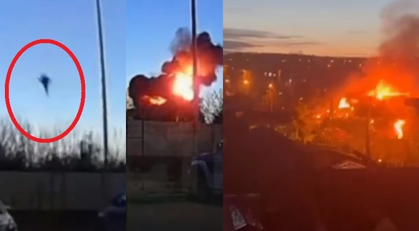 Su-30 spadł na dom mieszkalny w Irkucku Su-30 spadł na dom mieszkalny w Irkucku