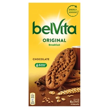 belVita Breakfast Ciastka zbożowe o smaku kakaowym z kawałkami czekolady 300 g - 0