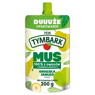 Tymbark Mus 100 % z owoców gruszka jabłko banan 200 g - 0