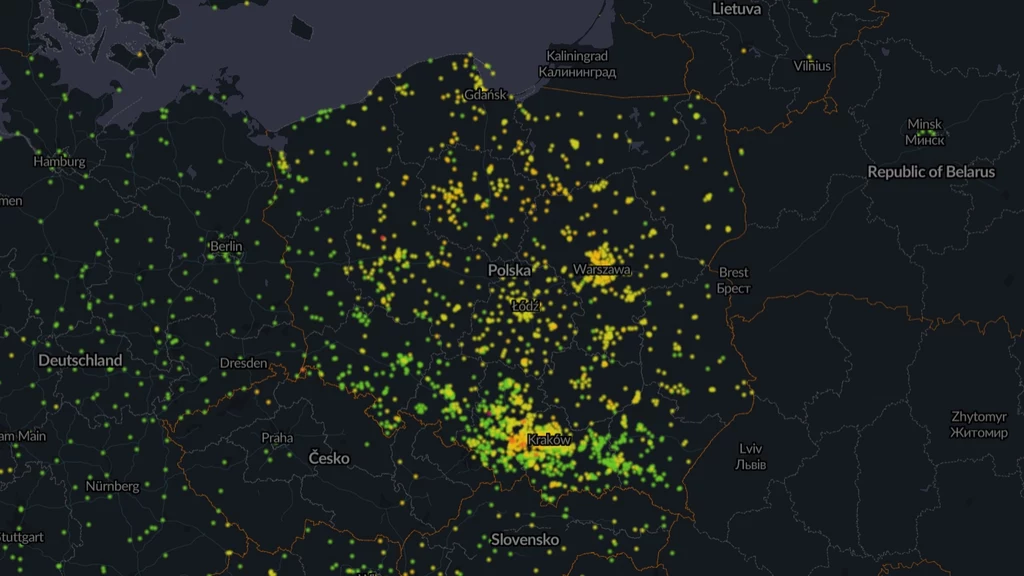 W poniedziałek nad Polską znów zagościł gęsty smog. Najgorzej jest w Małopolsce