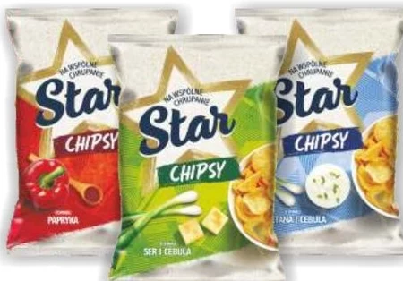 Star Chipsy o smaku papryka 220 g