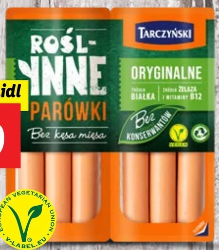 Tarczyński Roślinne parówki z białkiem jaja 200 g (2 x 100 g)