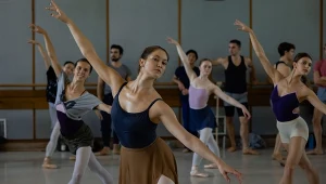 Joanna Drabik na planie filmu "Święto ognia"