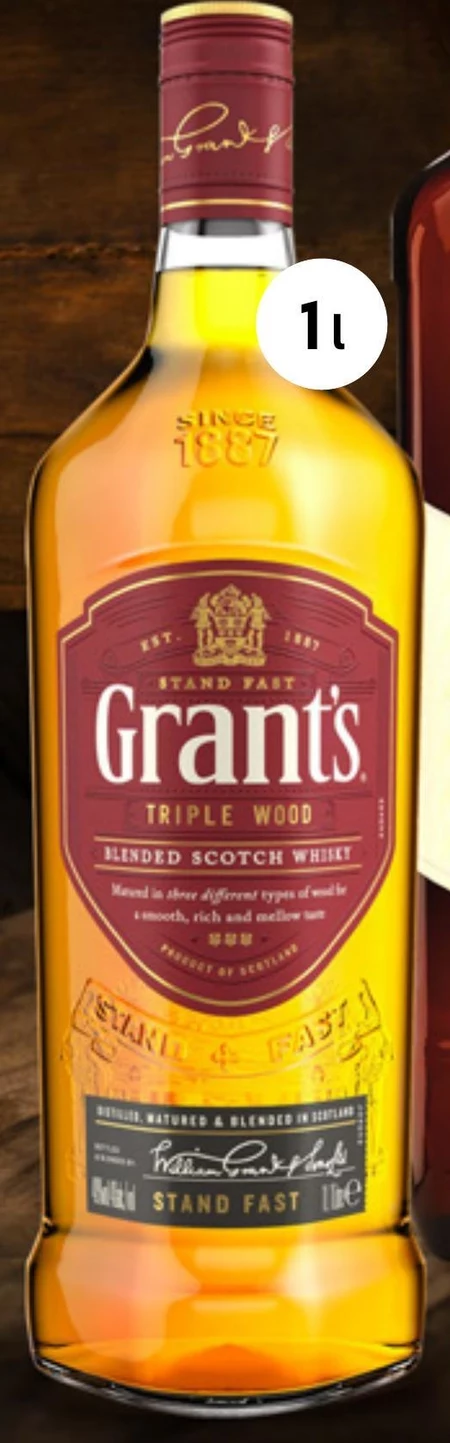 Grant's Triple Wood Scotch Whisky 1 l