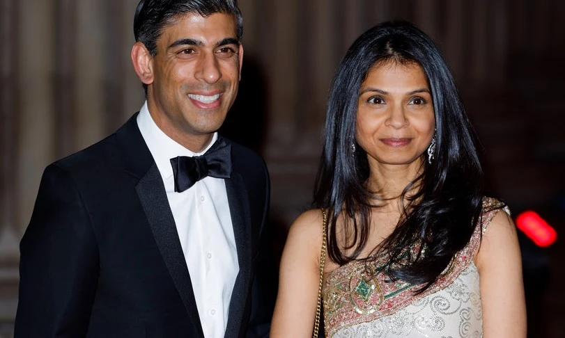 Rishi Sunak z żoną, Akshata Murty Rishi Sunak z żoną, Akshata Murty