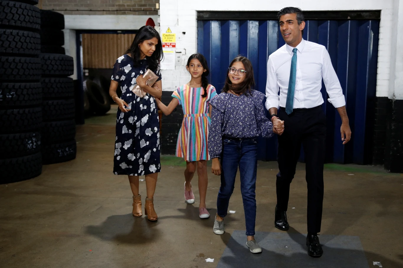 Rishi Sunak z rodziną