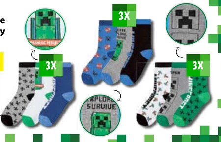Skarpetki dziecięce Minecraft
