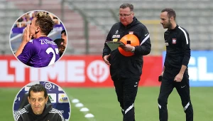 Selekcjoner Czesław Michniewicz (tu ze swym asystentem Kamilem Potrykusem) wysłał na pomoc Szymonowi Żurkowskiemu (z lewej u góry) swego asystenta Alessia De Patrillo.