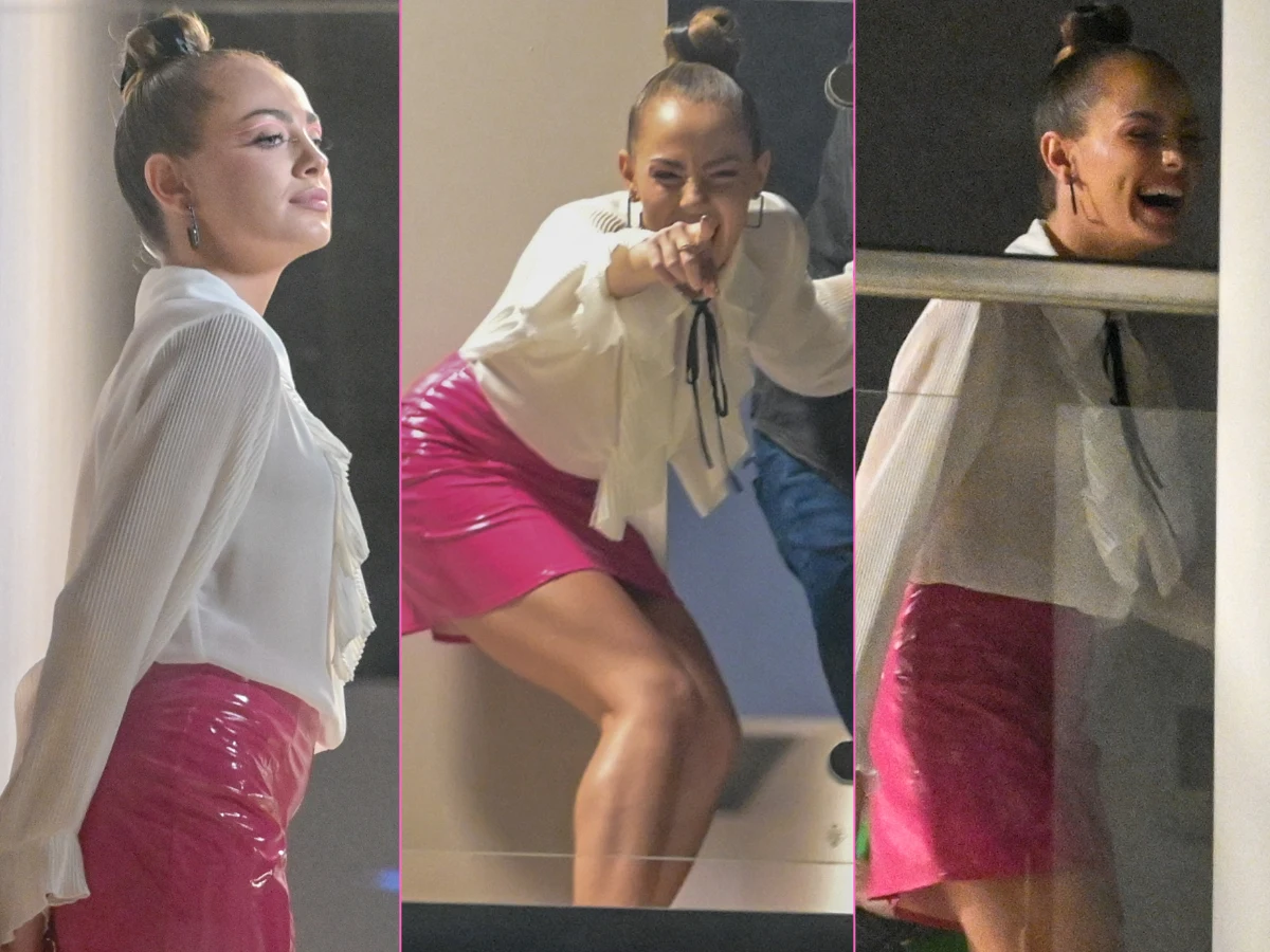 Wiktoria Gąsiewska stroi słodkie minki w opiętej mini. Gdzie podział się brzuszek? Wiktoria Gąsiewska stroi słodkie minki w opiętej mini. Gdzie podział się brzuszek?