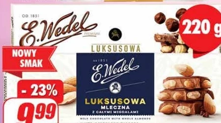E. Wedel  Czekolada luksusowa mleczna z całymi orzechami 220 g