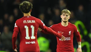 Mohamed Salah i Harvey Elliott (Liverpool)