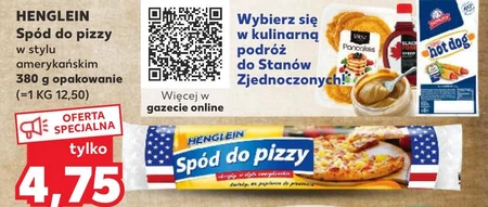Henglein Spód do pizzy okrągły w stylu amerykańskim 380 g