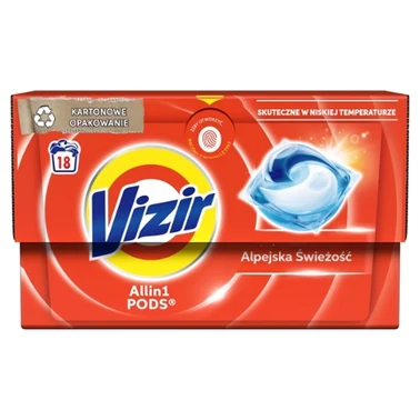 Vizir Platinum PODS Alpine Fresh Kapsułki do prania, 18 prań - 2