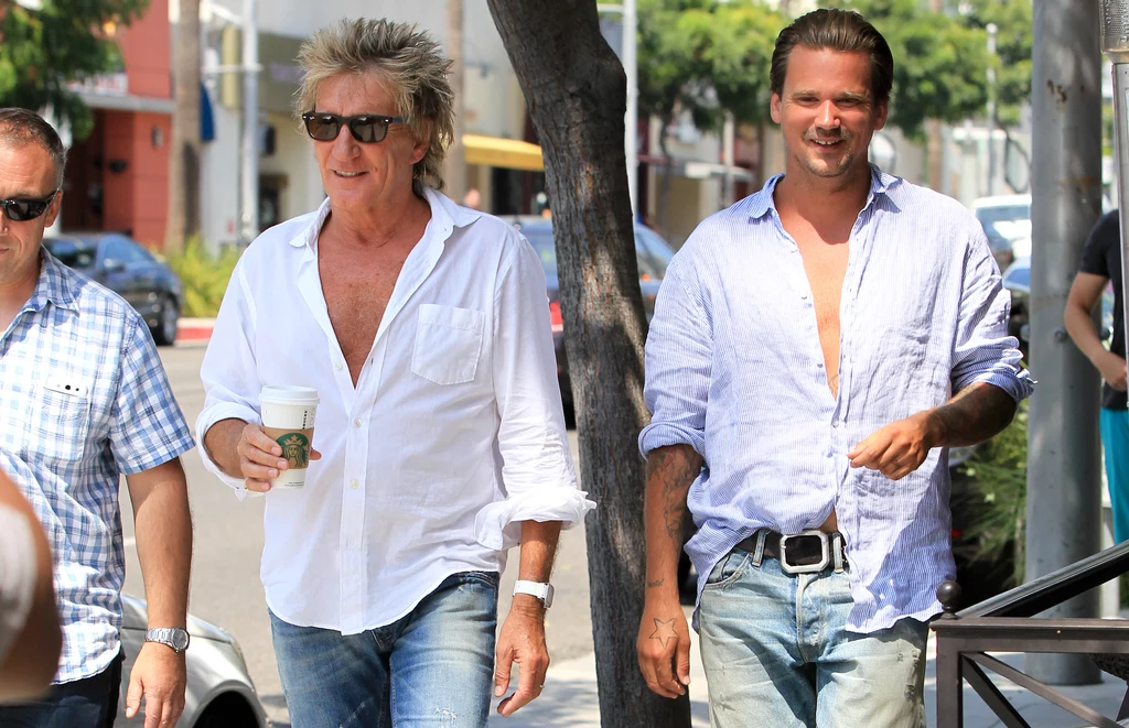 Rod Stewart ze swoim synem, Seanem