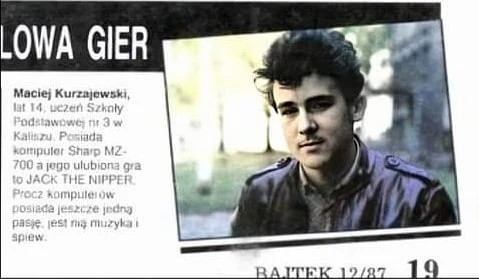 Maciej Kurzajewski, 1987 rok