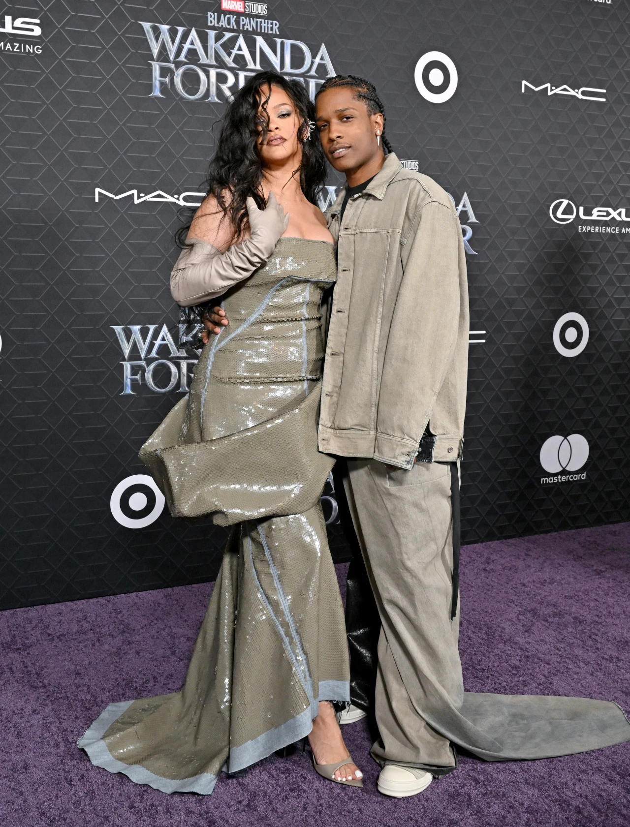 Rihanna i ASAP Rocky na premierze "Black Panther" Wakanda Forever