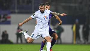 Mikael Ishak w meczu Austria Wiedeń - Lech Poznań