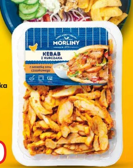 Morliny Kebab z kurczaka z saszetką sosu czosnkowego 400 g