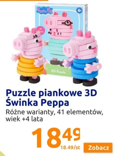 Puzzle 3d Świnka Peppa