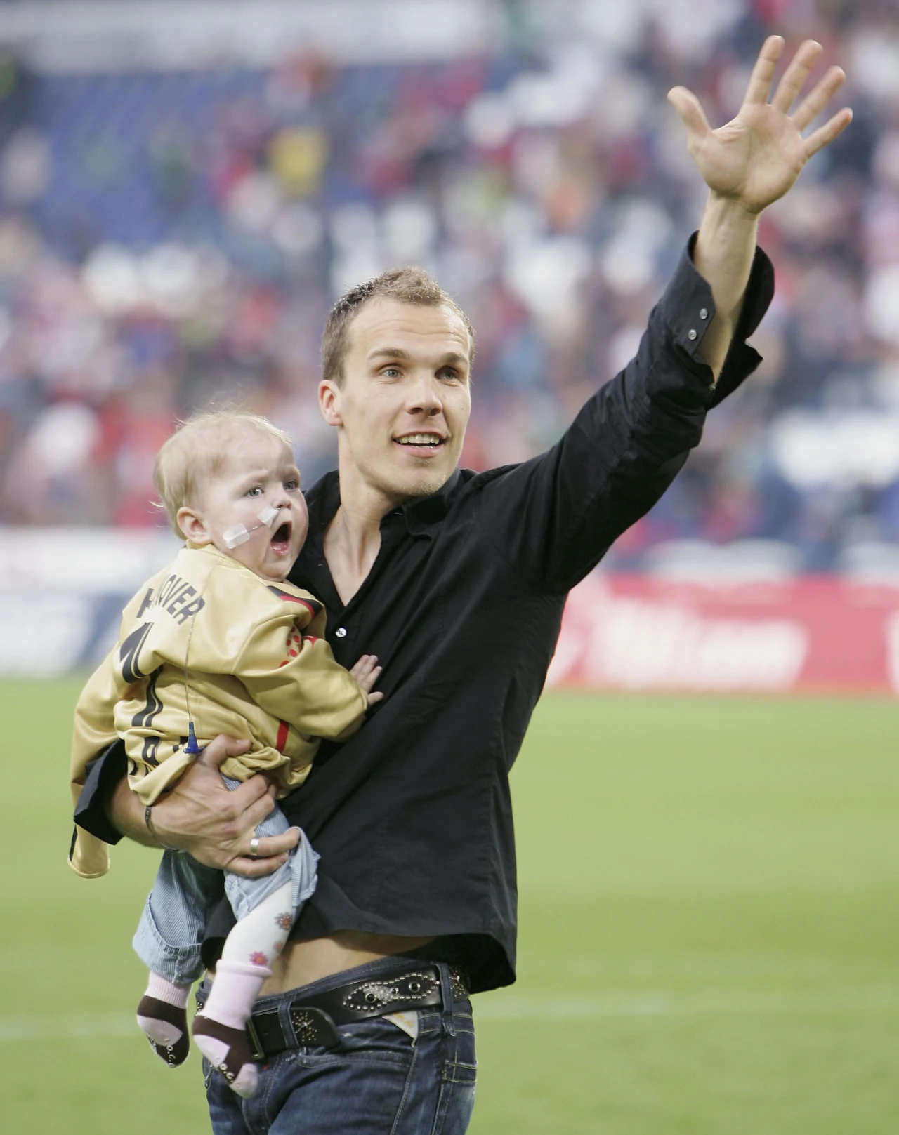 Robert Enke z córką Robert Enke z córką