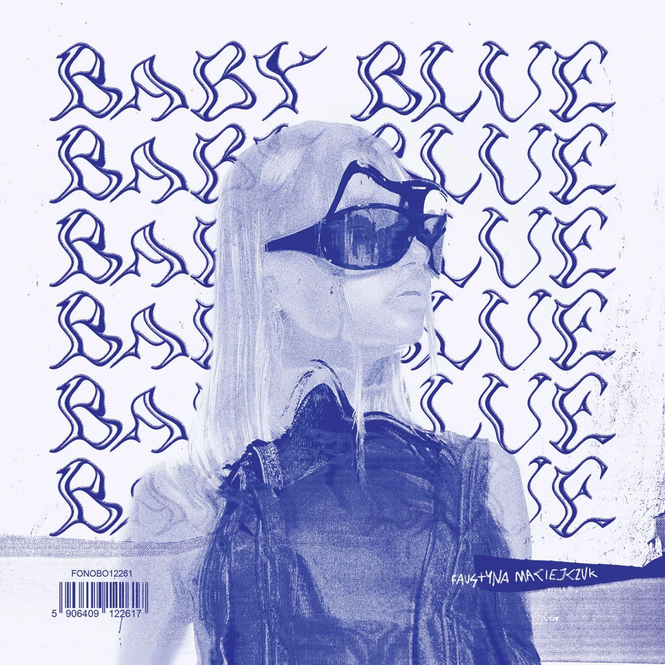 Faustyna Maciejczuk i okładka albumu "baby blue"