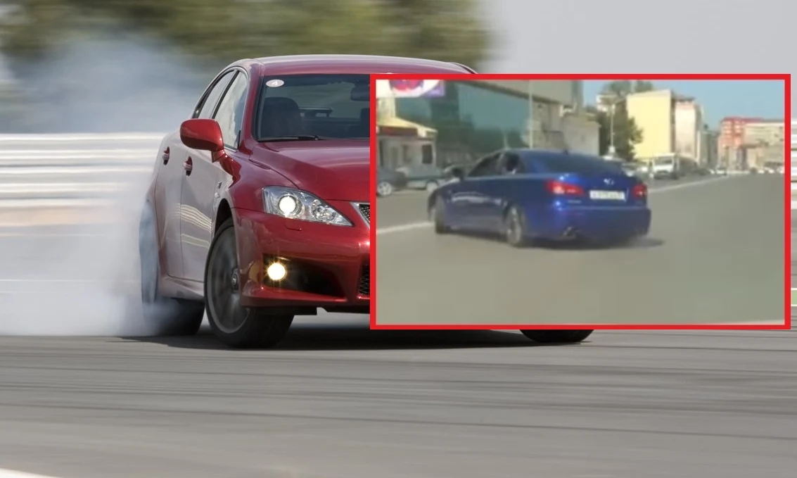 Kierowca niebieskiego Lexusa nie zapanował nad mocą auta Kierowca niebieskiego Lexusa nie zapanował nad mocą auta