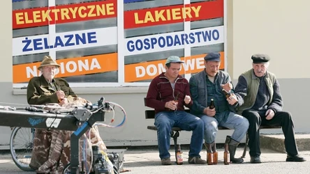 Leon Niemczyk, Piotr Pręgowski, Sylwester Maciejewski i Franciszek Pieczka w serialu "Ranczo" (2006)