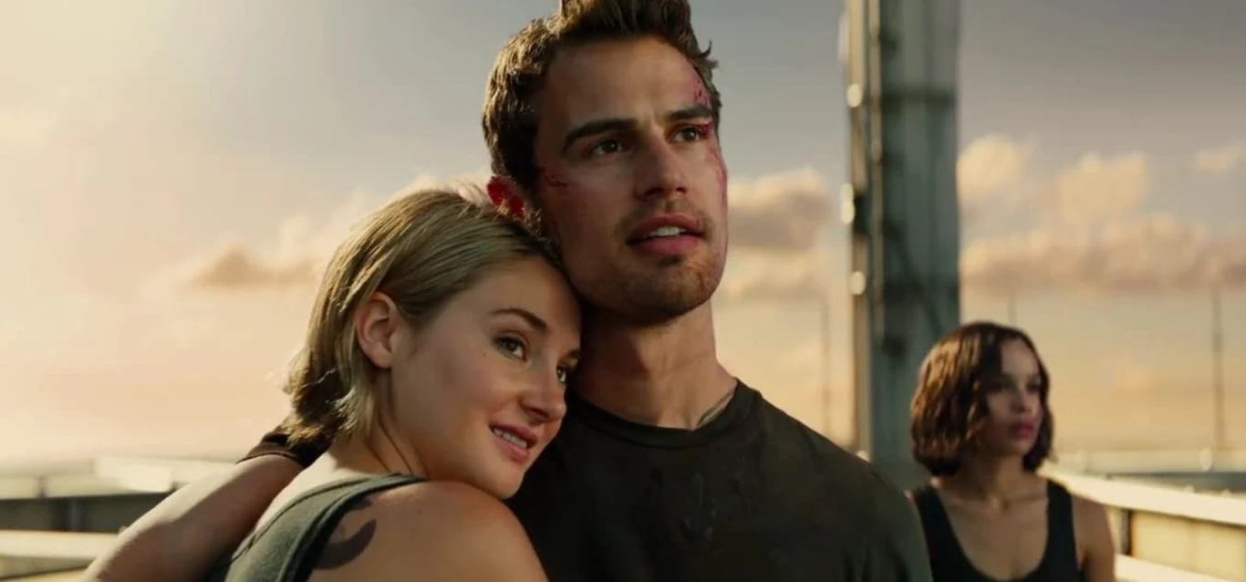 Shailene Woodley, Zoë Kravitz i Theo James w filmie "Niezgodna: Wierna"