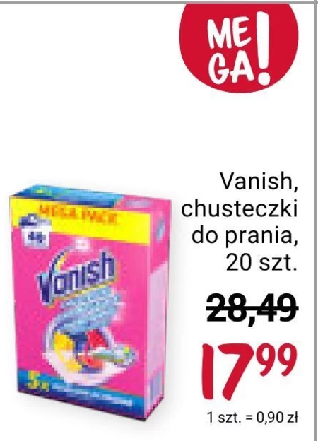Chusteczki do prania Vanish