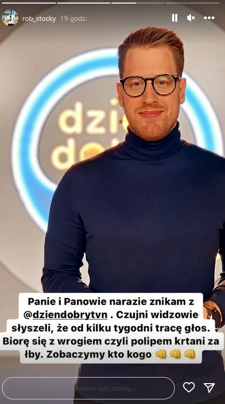 Robert Stockinger poinformował, że znika z "Dzień Dobry TVN"