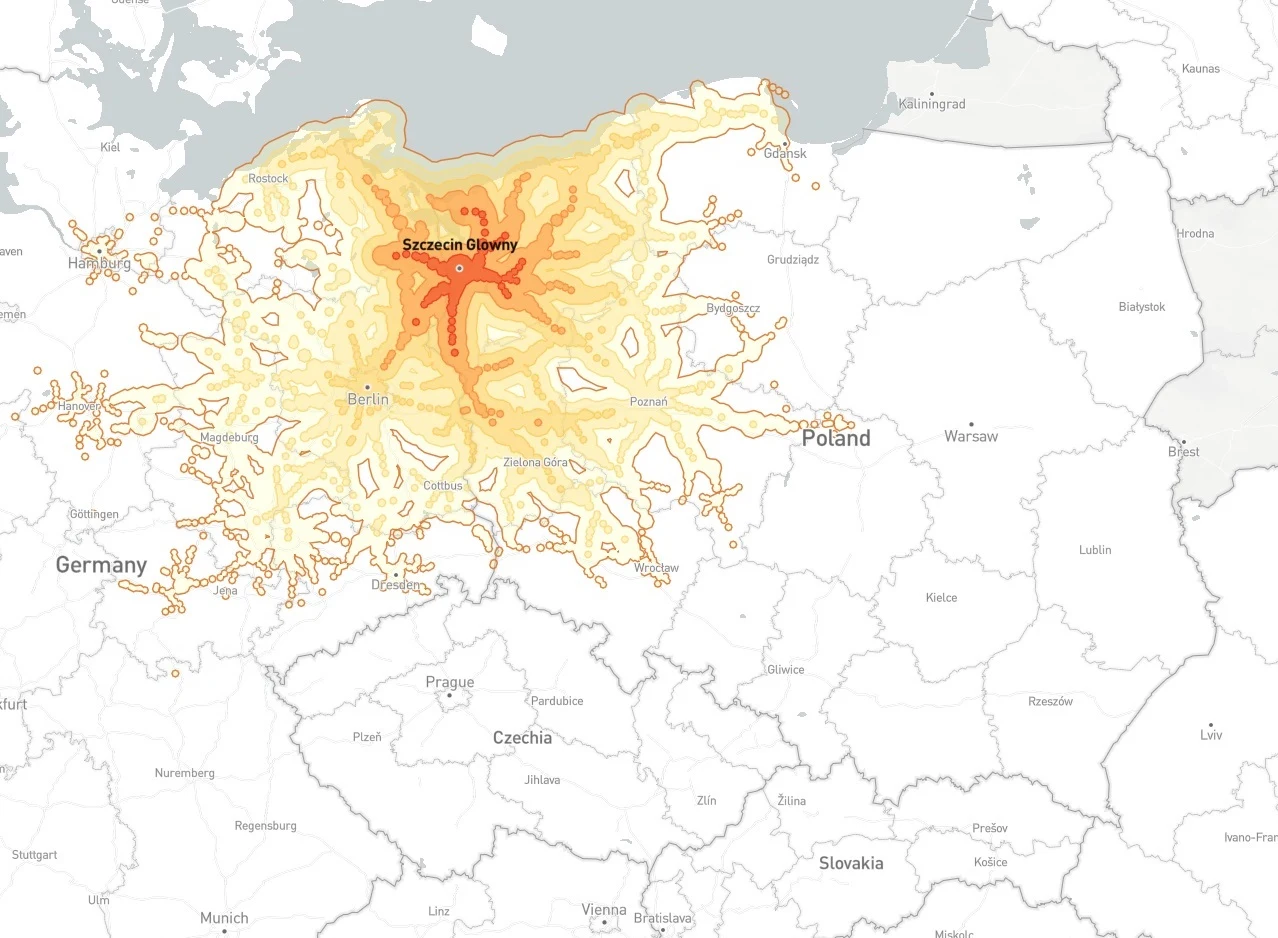 Połączenia ze Szczecina