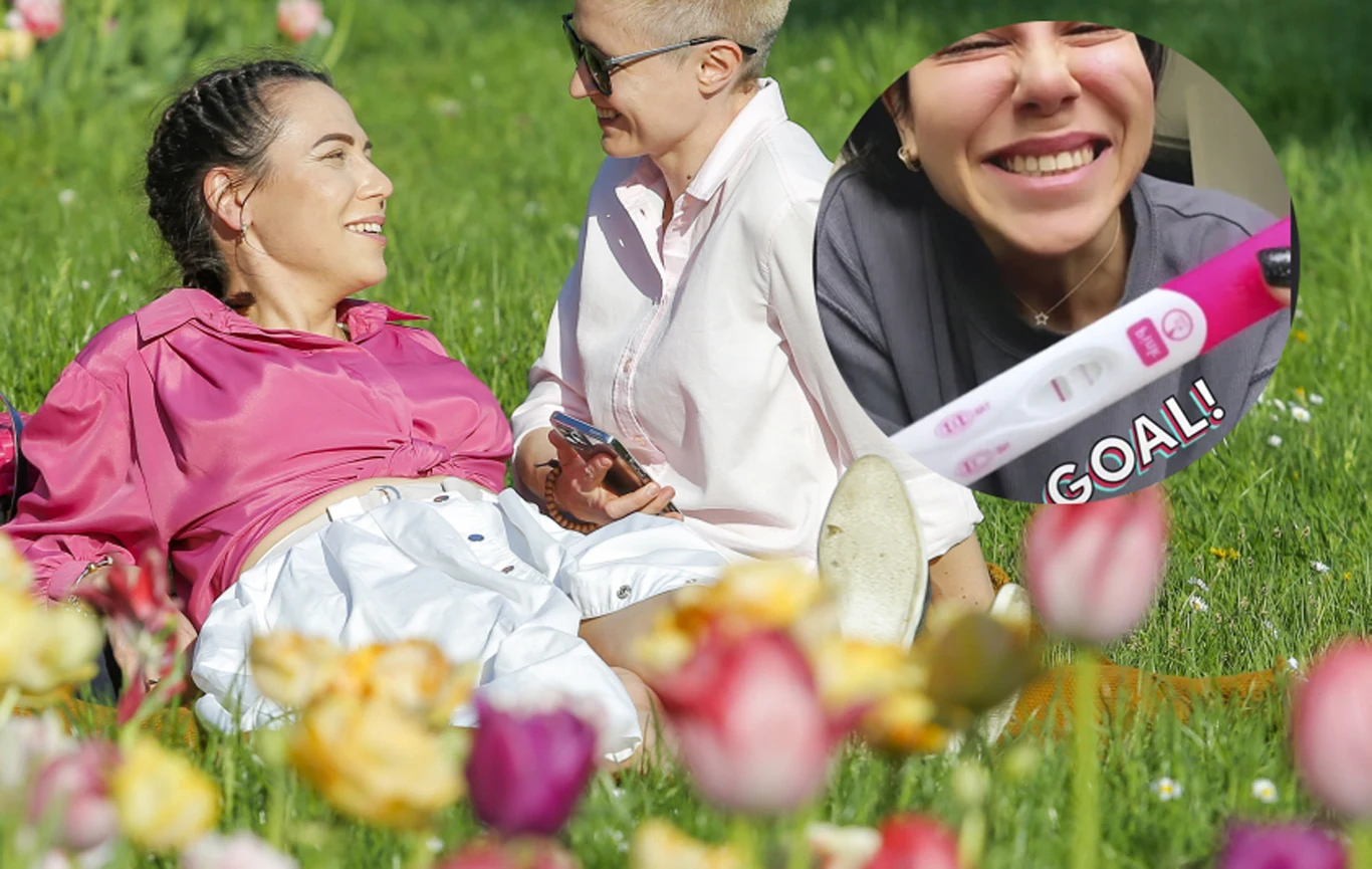 Krystyna Kamińska z żoną Krystyna Kamińska z żoną