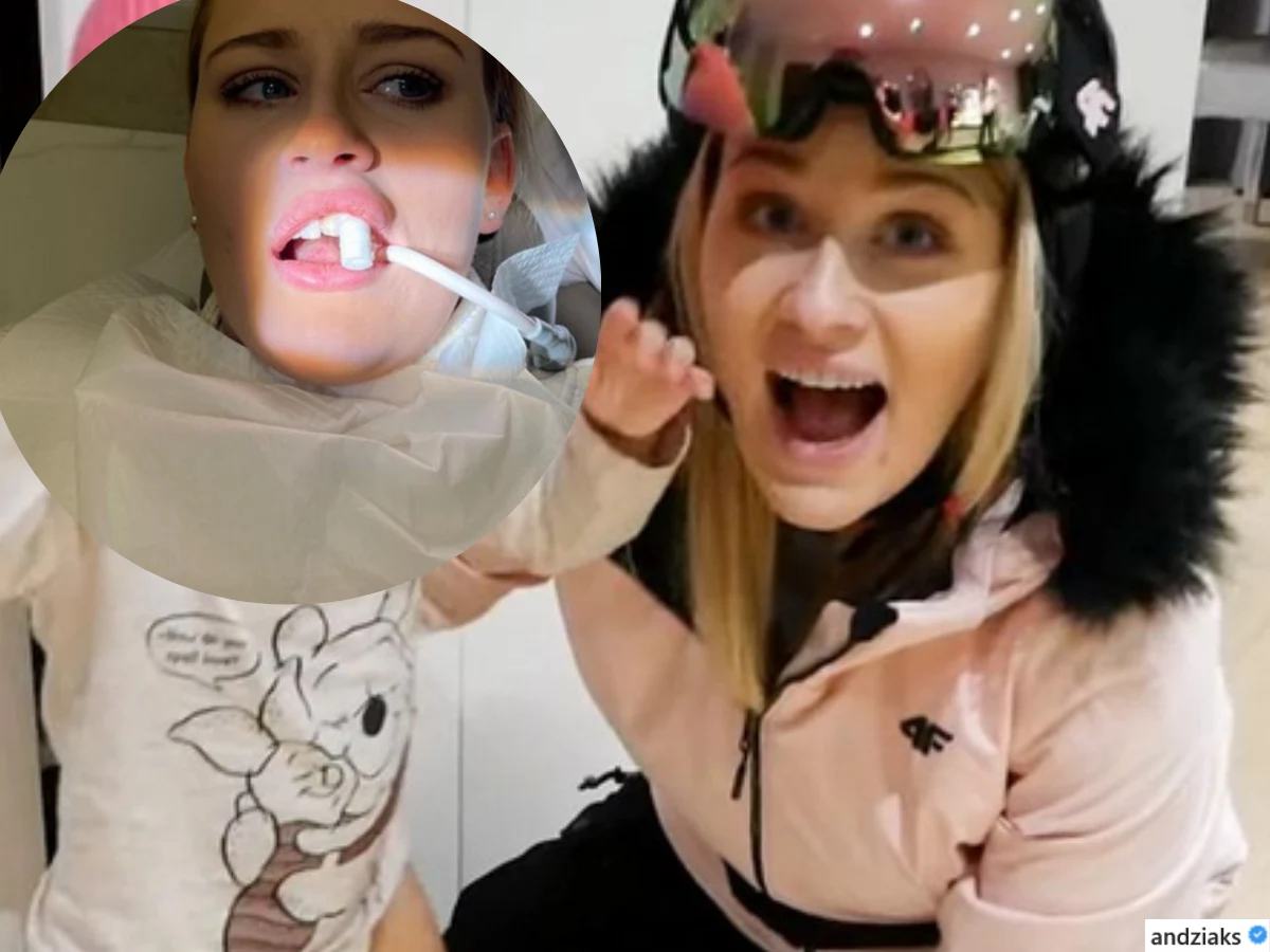 Andziaks straciła ząb. Swój "dramat" Youtuberka pokazała w sieci @andziaks/ Andziaks straciła ząb. Swój "dramat" Youtuberka pokazała w sieci @andziaks/