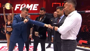 Maksymilian Wiewiórka (z lewej) chce obalić Arkadiusza Tańculę ze stanowiska prezesa Polskiego Związku Freak Fightów