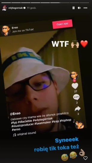 Edyta Górniak reaguje na remiks syna. Edyta Górniak reaguje na remiks syna.