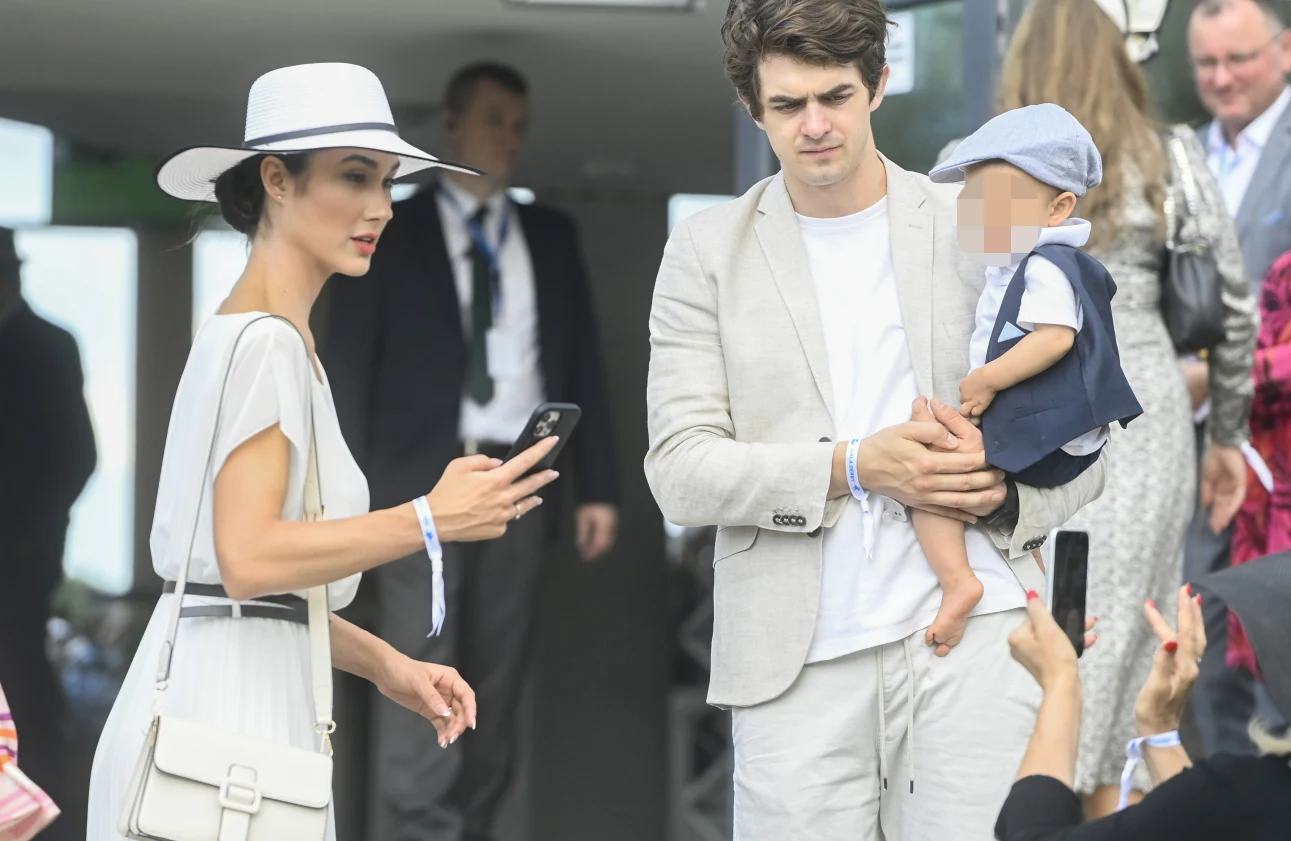 Ida Nowakowska z mężem i synkiem