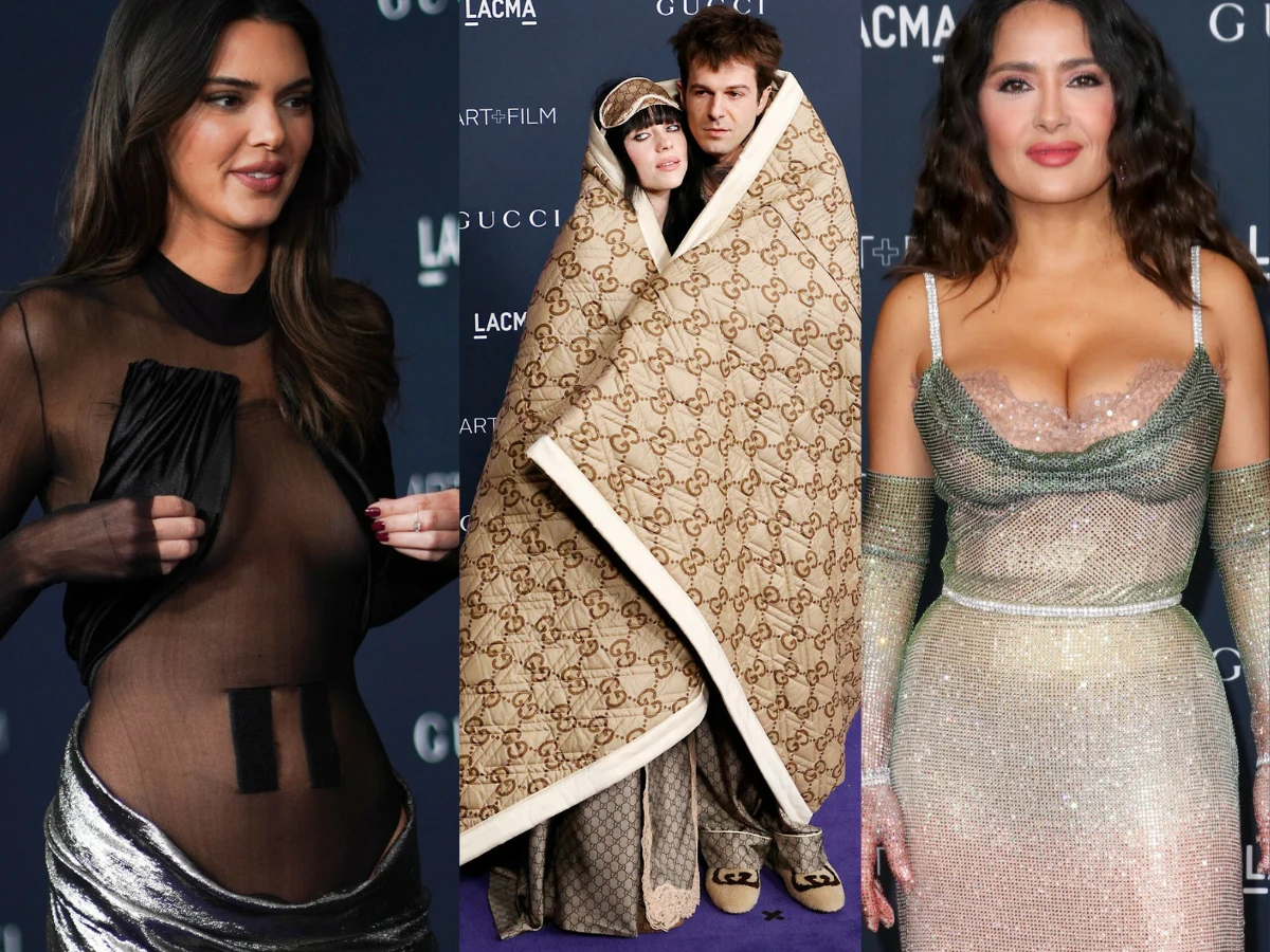 Plejada sław na gali LACMA Art+. Wydekoltowana Salma Hayek, roznegliżowana Kendall Jenner