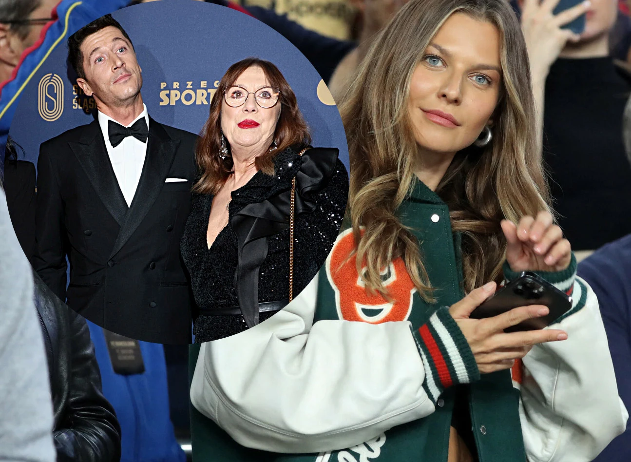 Robert Lewandowski z mamą i Anna Lewandowska Robert Lewandowski z mamą i Anna Lewandowska