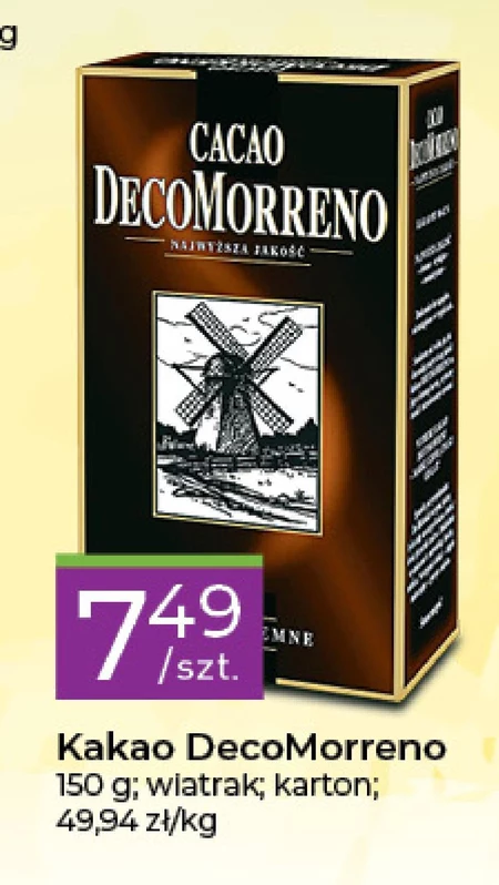 DecoMorreno Kakao o obniżonej zawartości tłuszczu 150 g